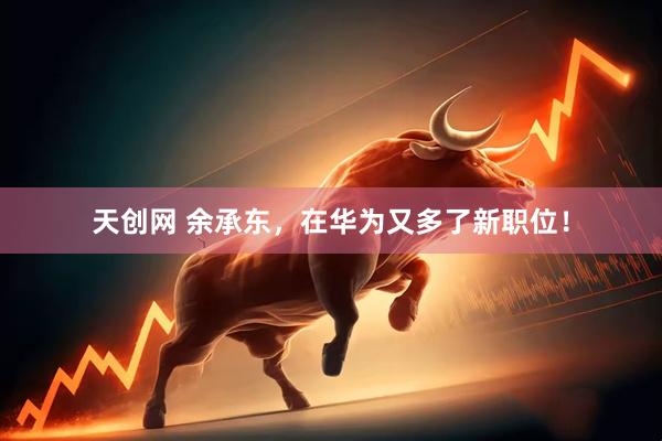 天创网 余承东，在华为又多了新职位！